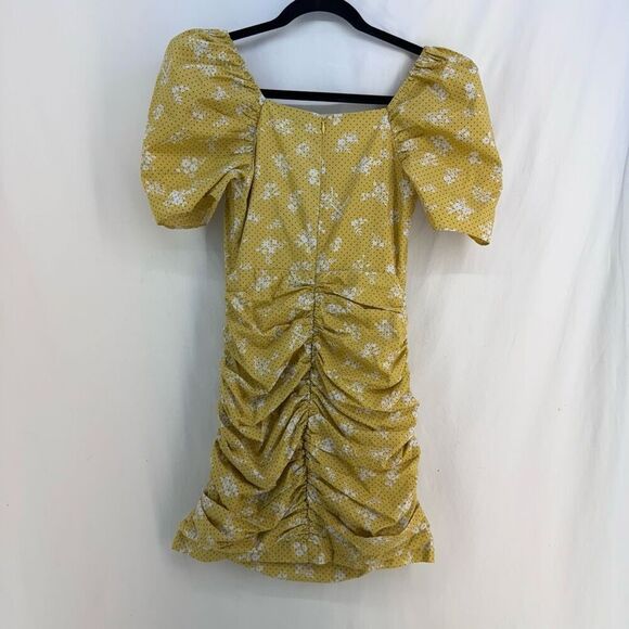 English factory puff sleeved ruched mini dress Size XS - Picture 3 of 11